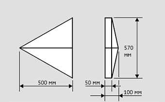 Echocor 3D Арт Треугольники размеры